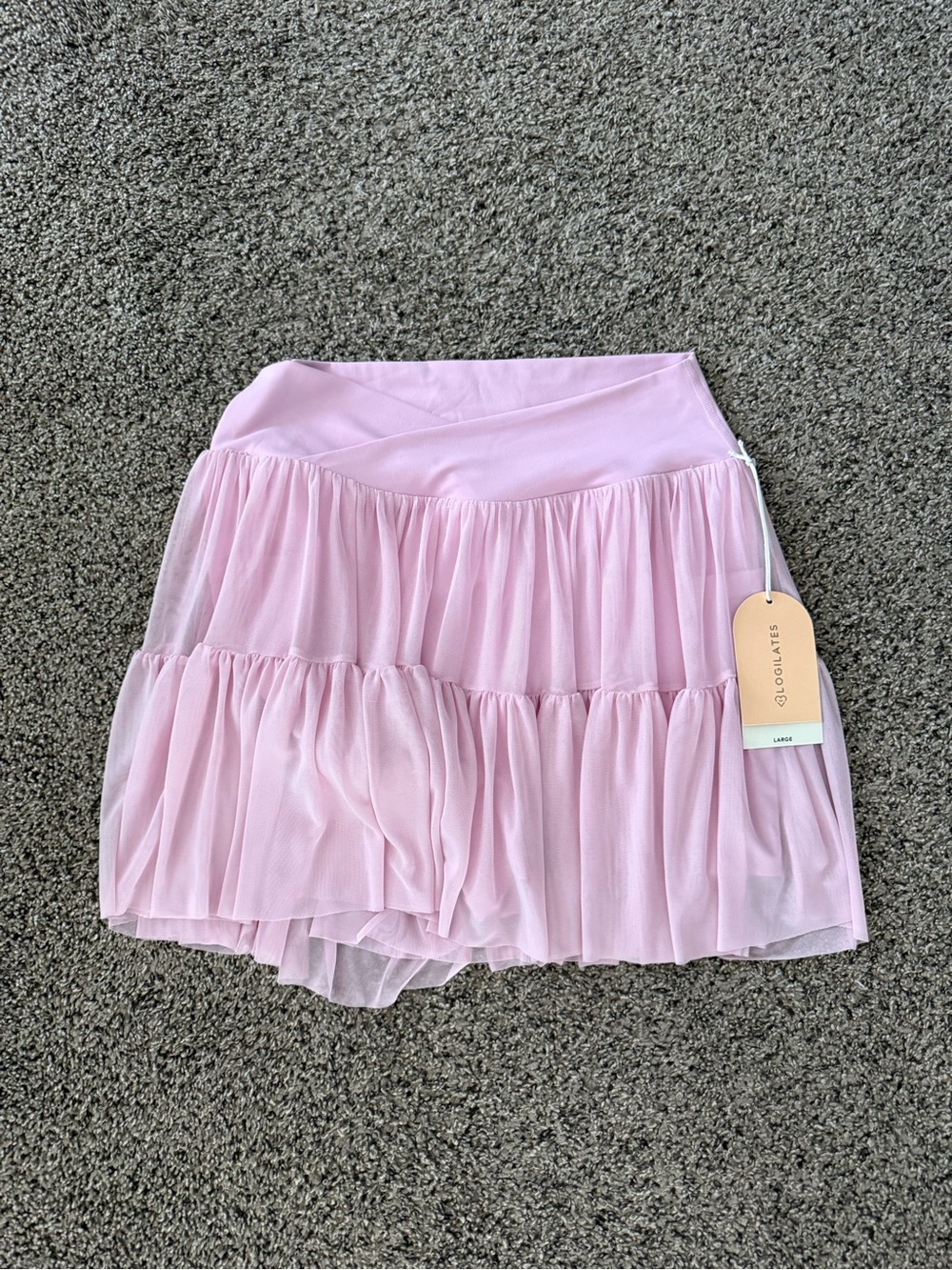 Blogilates Light Pink Tulle Mini Skirt